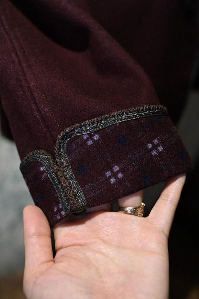 us 1930'~ wool smoking jacket