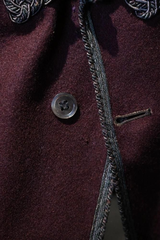 us 1930'~ wool smoking jacket
