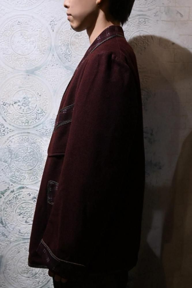 us 1930'~ wool smoking jacket