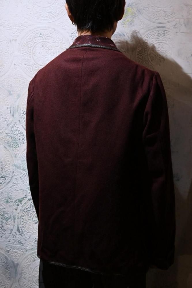 us 1930'~ wool smoking jacket