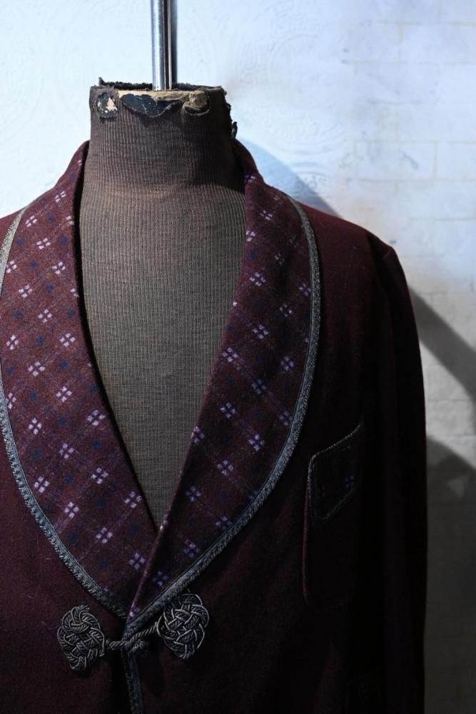 us 1930'~ wool smoking jacket