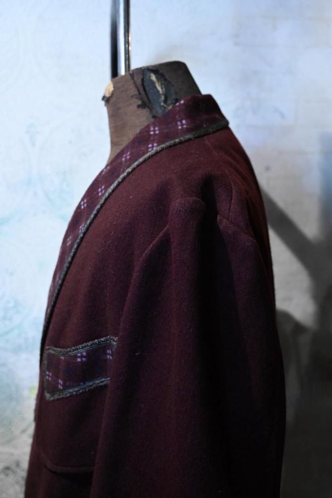 us 1930'~ wool smoking jacket