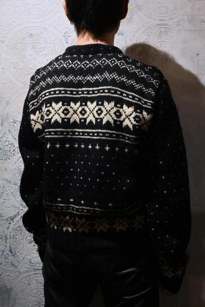 Canadian 1950's wool knit zip up cardigan