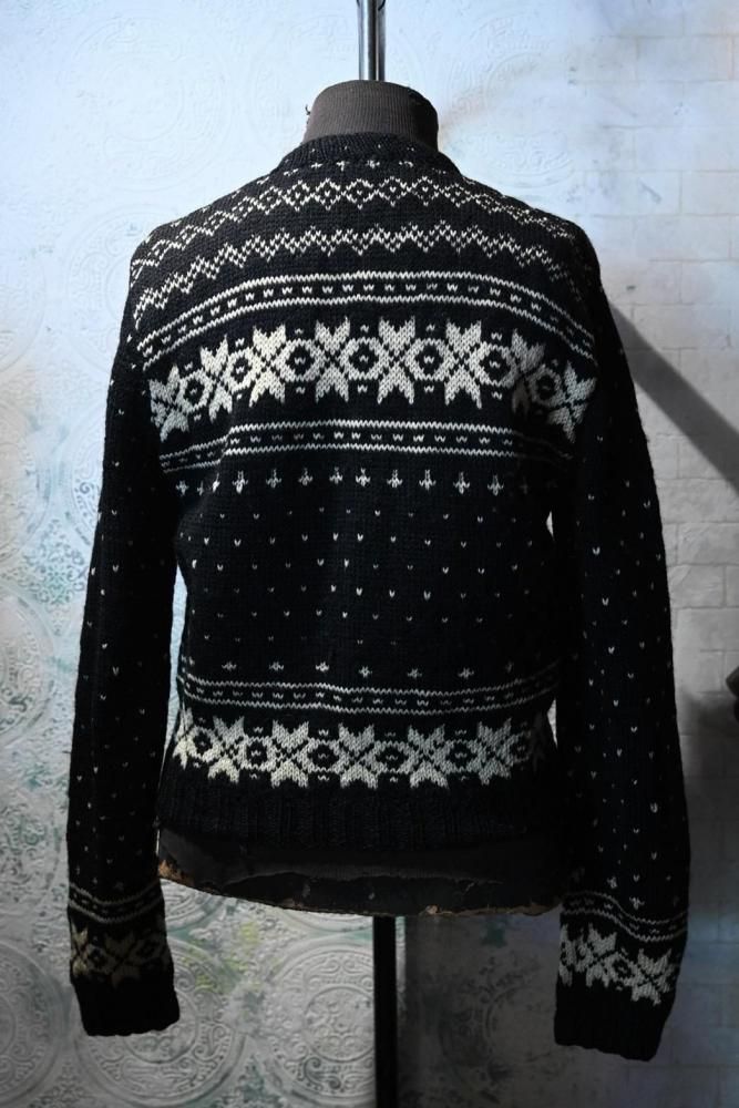 Canadian 1950's wool knit zip up cardigan