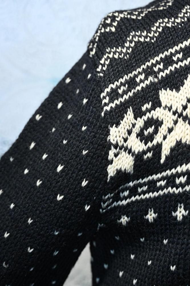 Canadian 1950's wool knit zip up cardigan