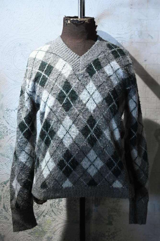 us 1960's "ARROW" argyle knit sweater