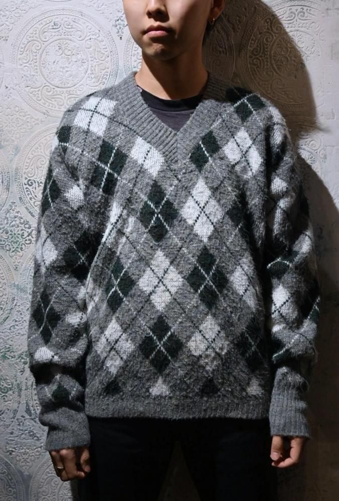 us 1960's "ARROW" argyle knit sweater