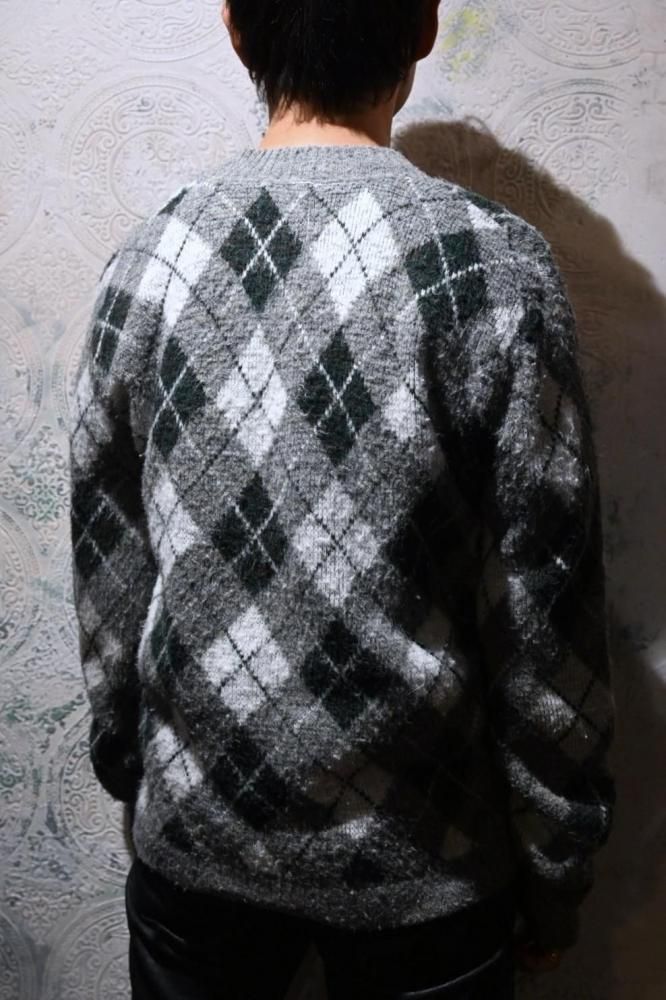 us 1960's "ARROW" argyle knit sweater