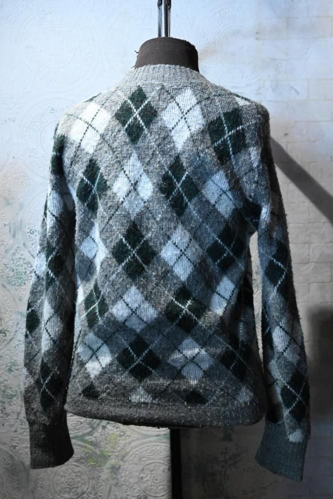 us 1960's "ARROW" argyle knit sweater