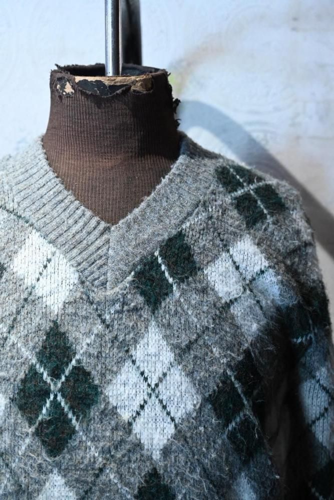 us 1960's "ARROW" argyle knit sweater