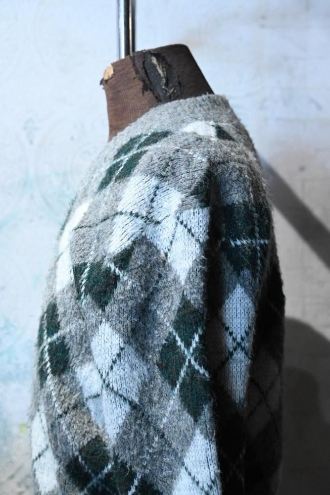 us 1960's "ARROW" argyle knit sweater