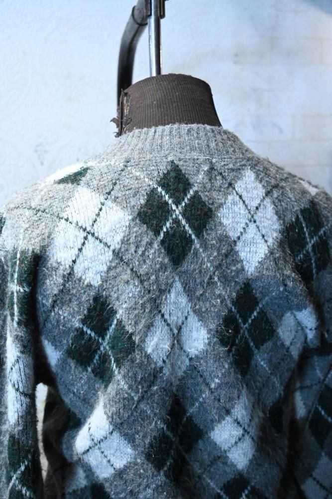 us 1960's "ARROW" argyle knit sweater