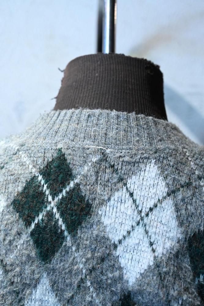 us 1960's "ARROW" argyle knit sweater