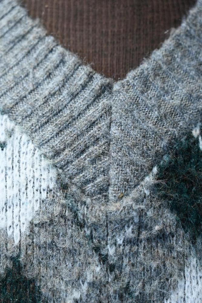 us 1960's "ARROW" argyle knit sweater