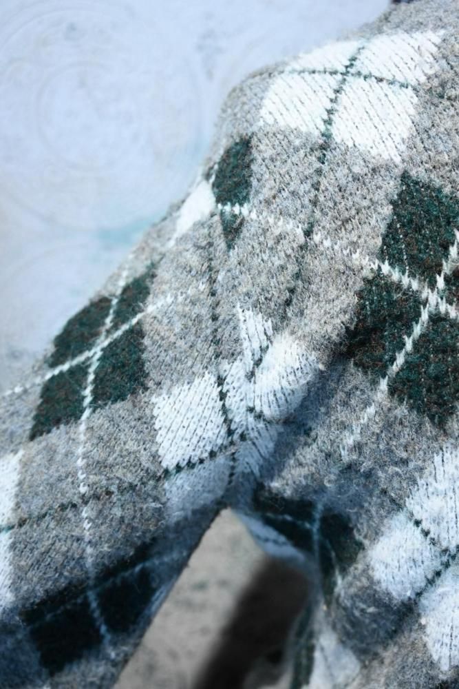 us 1960's "ARROW" argyle knit sweater