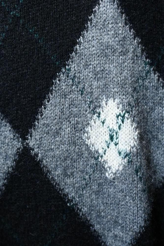 Italy 1970's argyle knit sweater