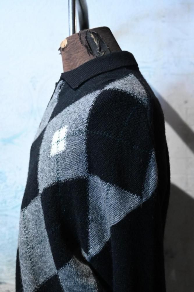 Italy 1970's argyle knit sweater