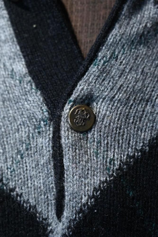 Italy 1970's argyle knit sweater