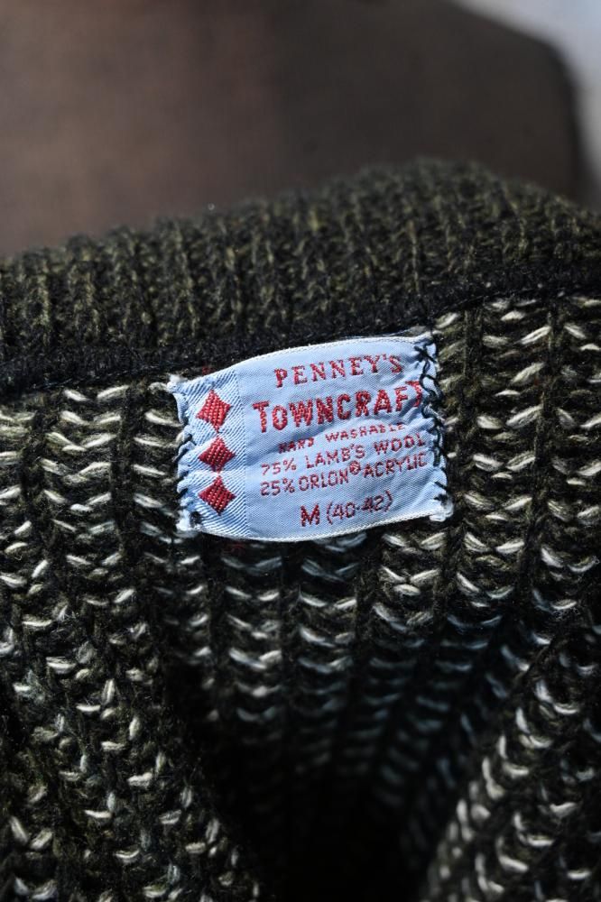 us 1960's "Towncraft" shawl collar sweater