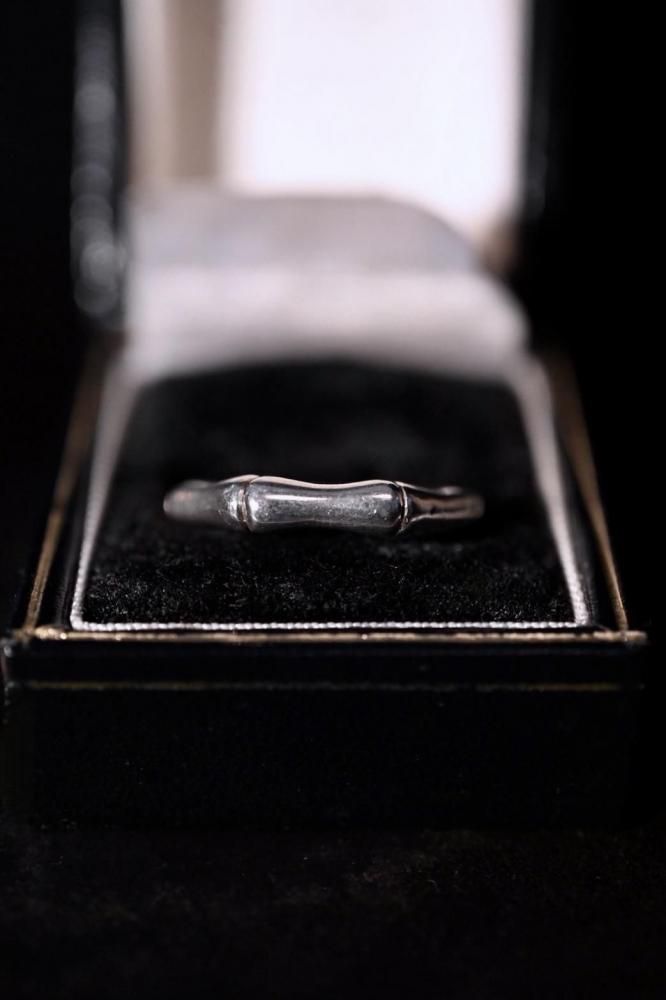 Vintage bamboo silver ring 14
