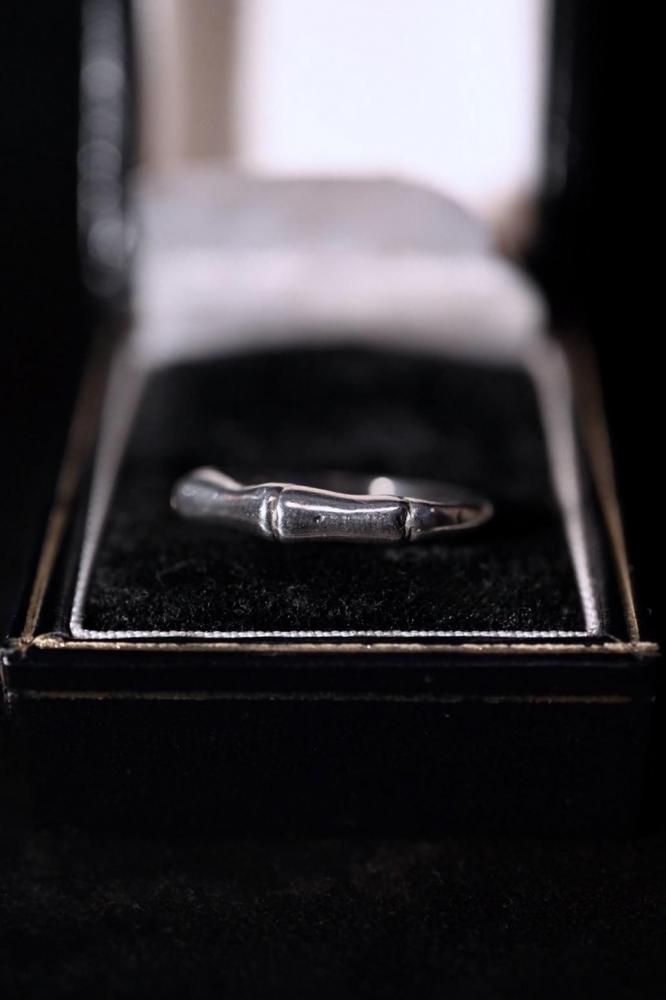 Vintage bamboo silver ring 14