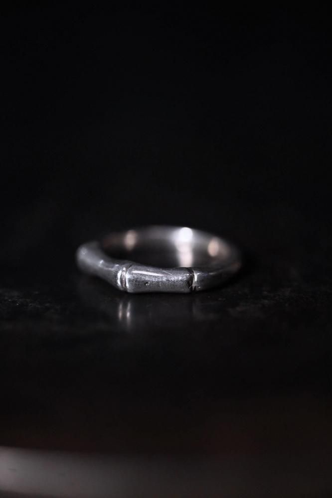 Vintage bamboo silver ring 14