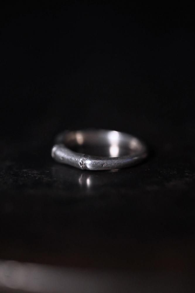 Vintage bamboo silver ring 14