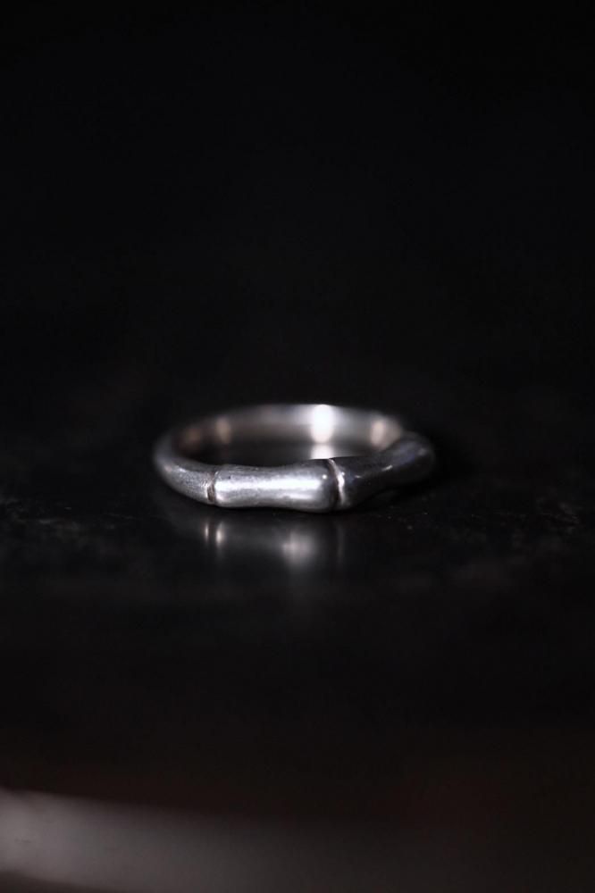 Vintage bamboo silver ring 14