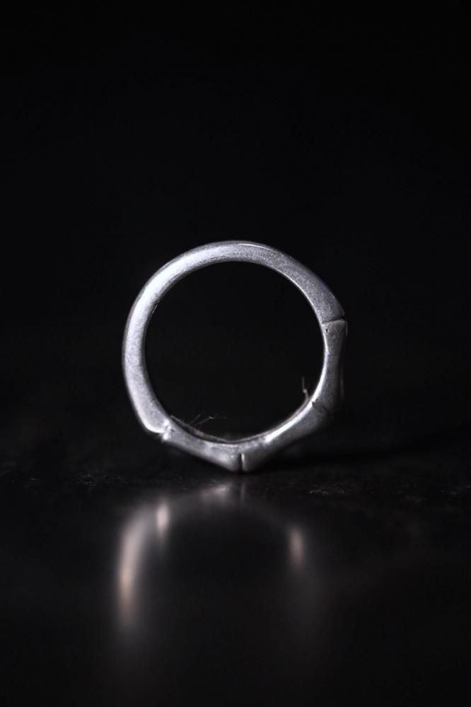 Vintage bamboo silver ring 14