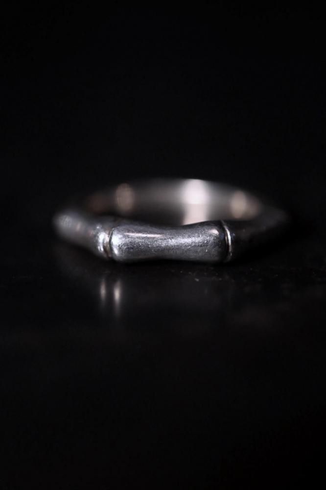 Vintage bamboo silver ring 14