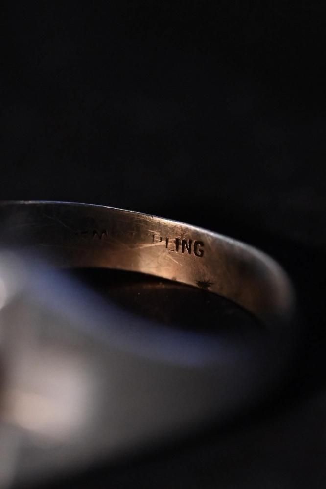 Vintage silver  agate ring 18
