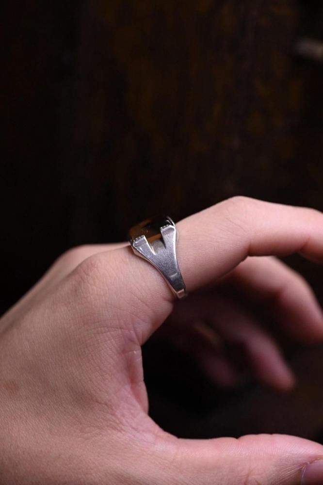 Vintage silver  agate ring 18
