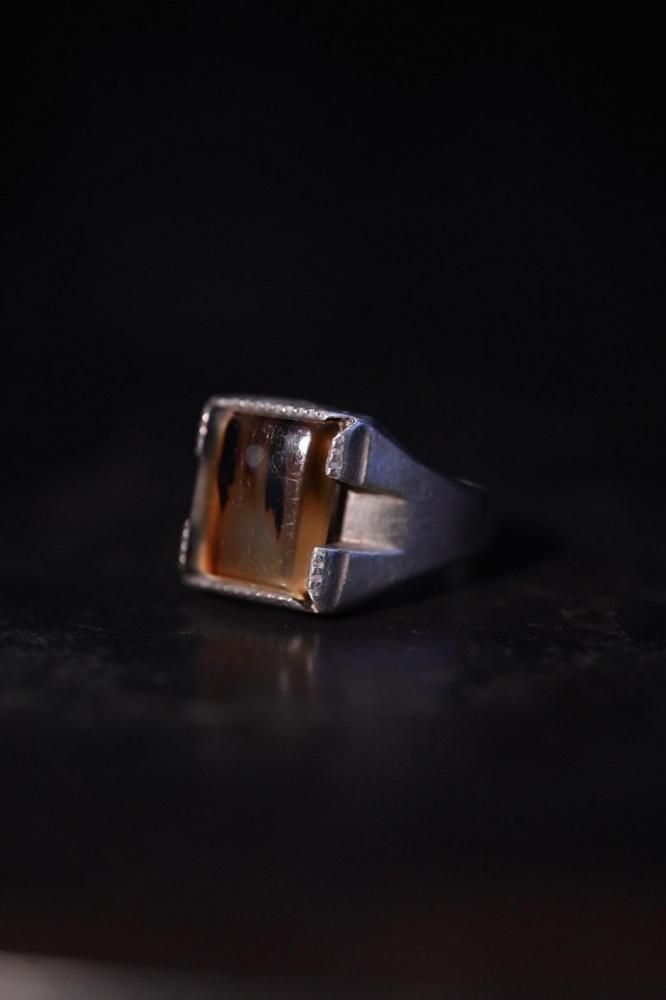 Vintage silver  agate ring 18
