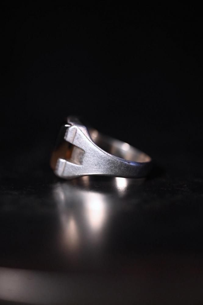 Vintage silver  agate ring 18
