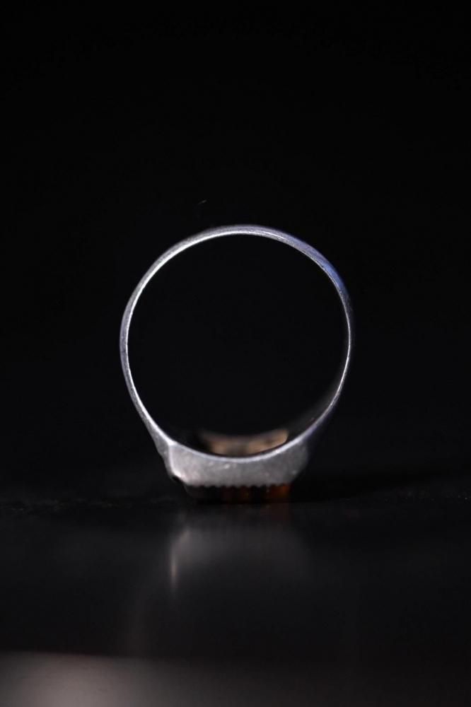 Vintage silver  agate ring 18
