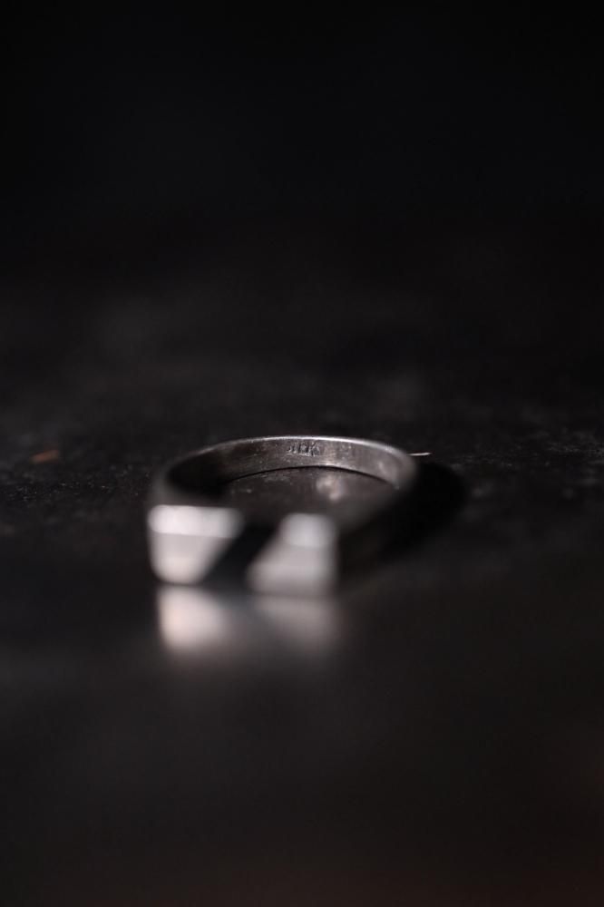 Vintage silver  onyx ring 11