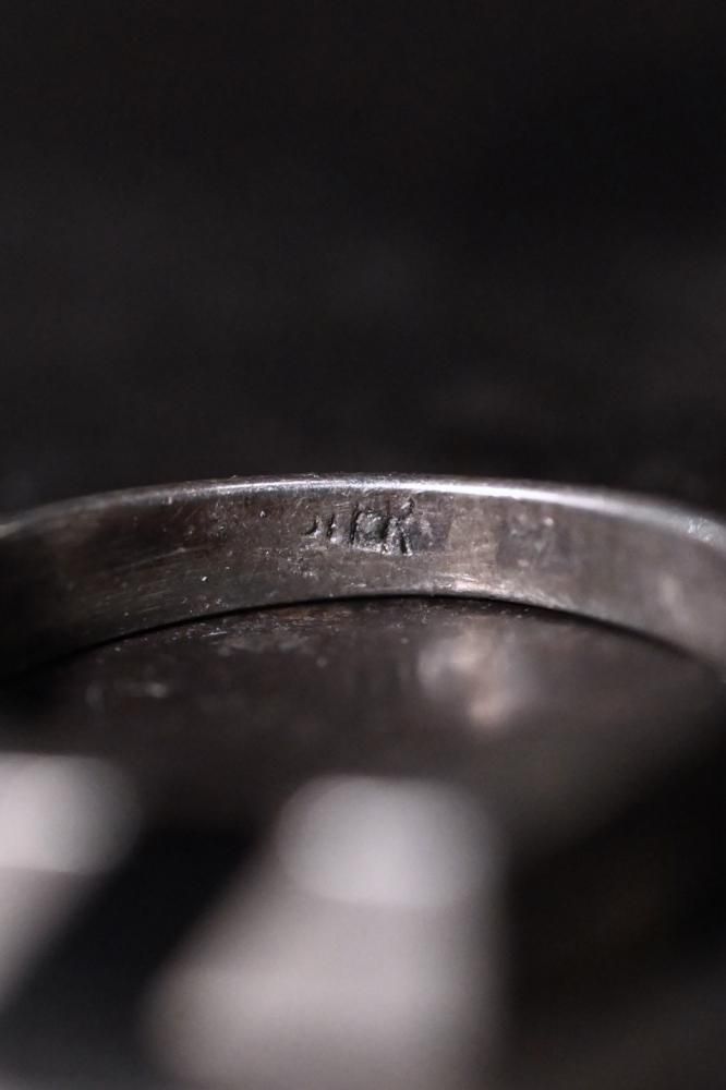 Vintage silver  onyx ring 11