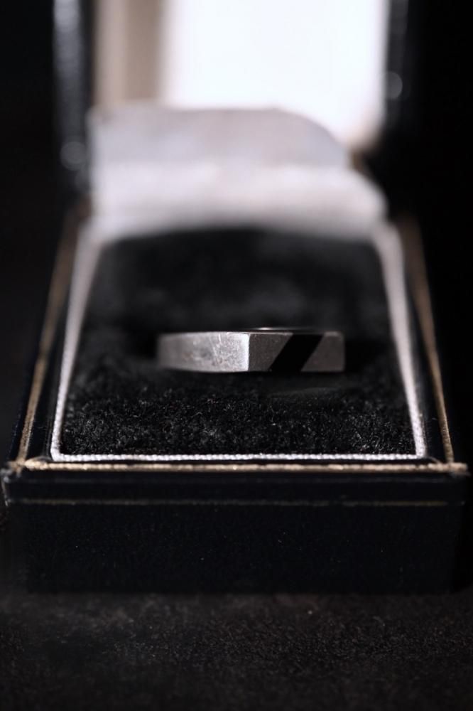 Vintage silver  onyx ring 11