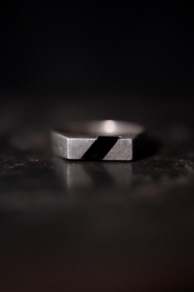 Vintage silver  onyx ring 11