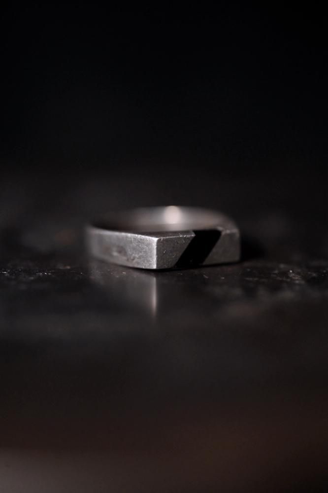 Vintage silver  onyx ring 11