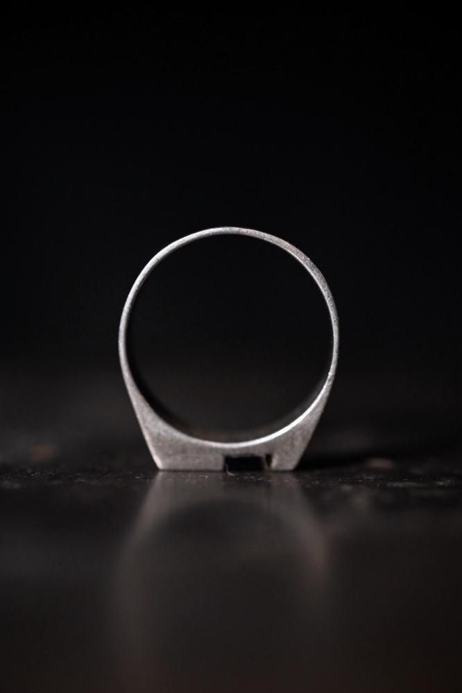 Vintage silver  onyx ring 11