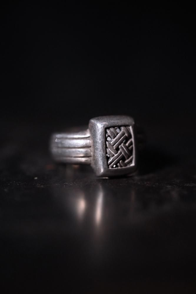 Vintage braid design silver ring "14"