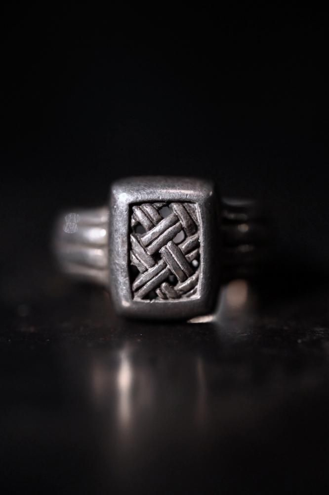Vintage braid design silver ring "14"