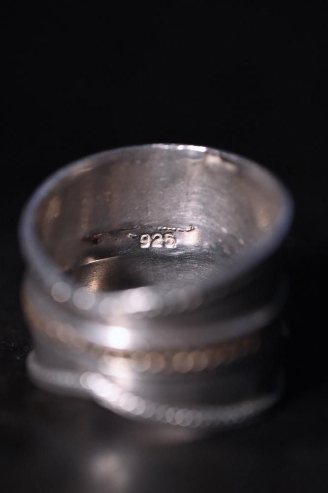 Vintage silver  copper ring "20"