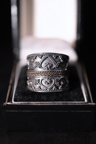 Vintage silver  copper ring "20"