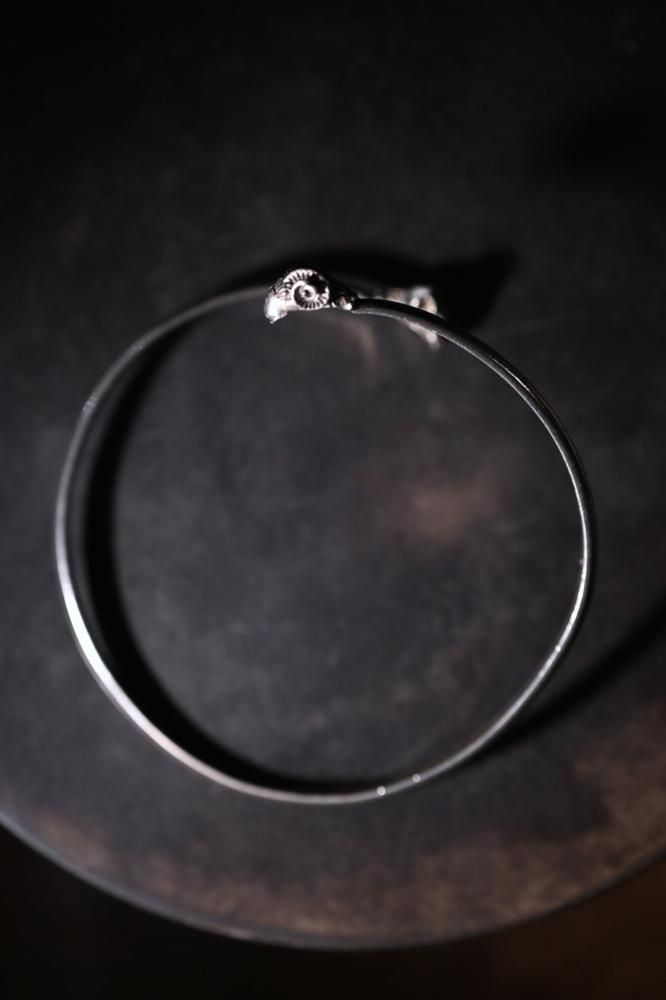 Vintage silver sheep bangle