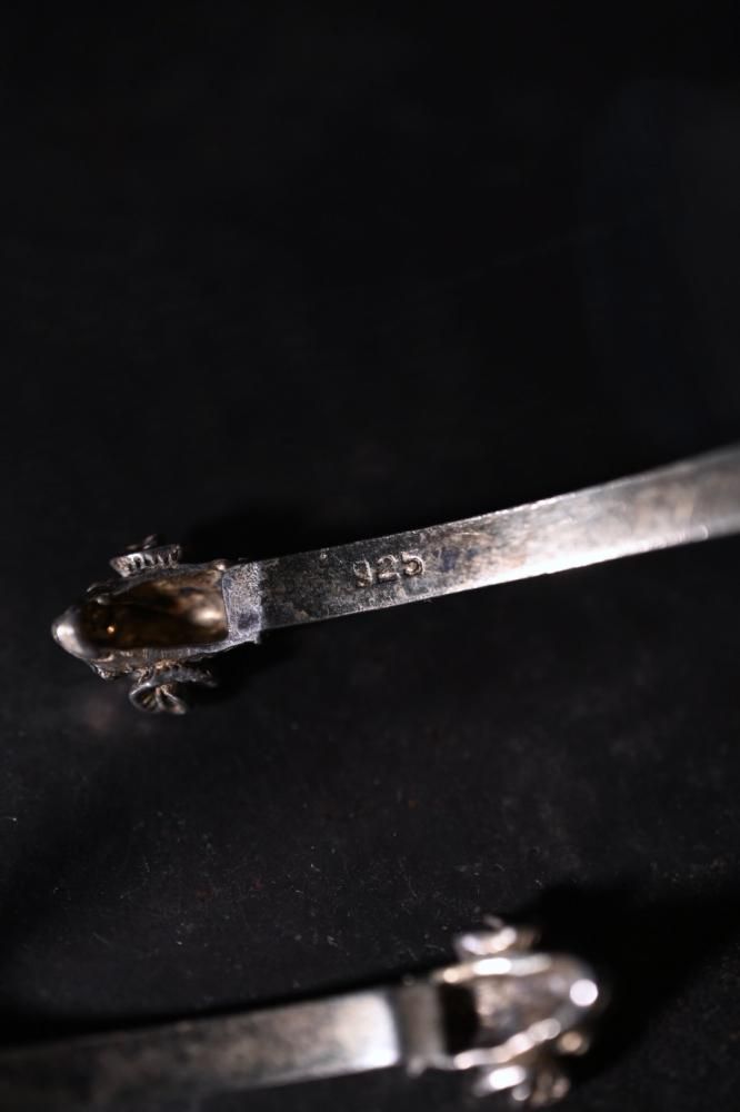 Vintage silver sheep bangle