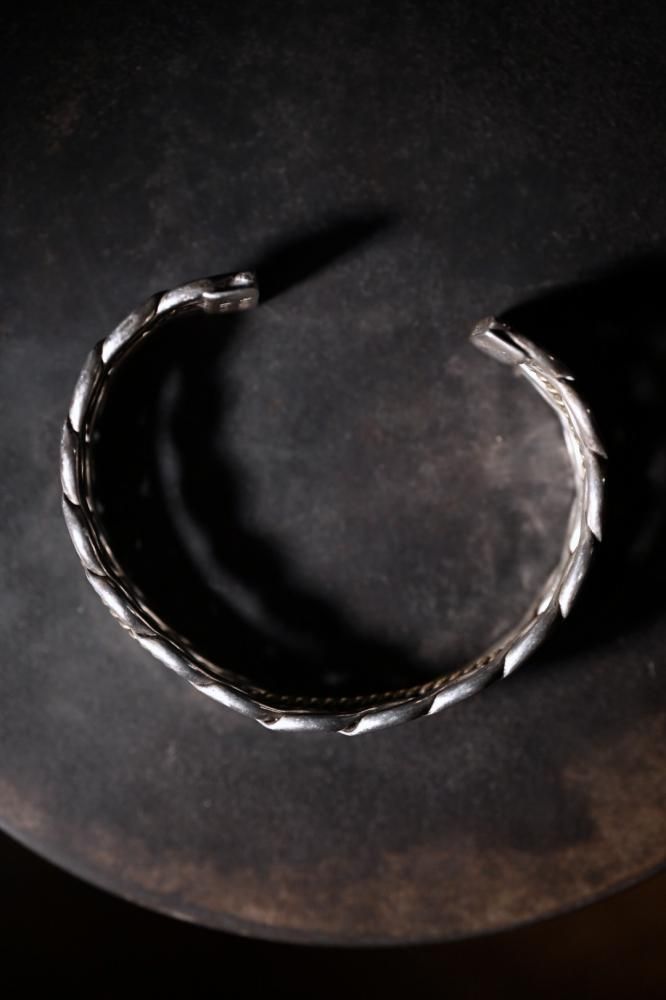 Mexico vintage silver  brass bangle