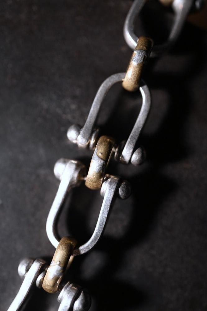 Vintage silver  brass shackle bracelet