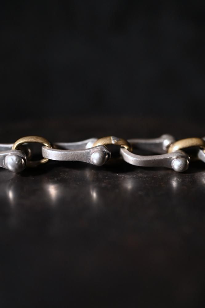 Vintage silver  brass shackle bracelet
